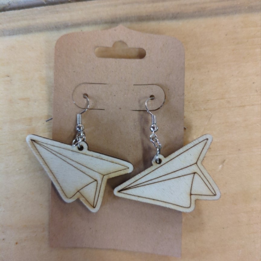 Paper Airplane Earrings